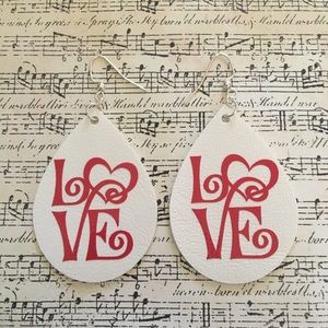 🔥 Love Faux Leather Earrings